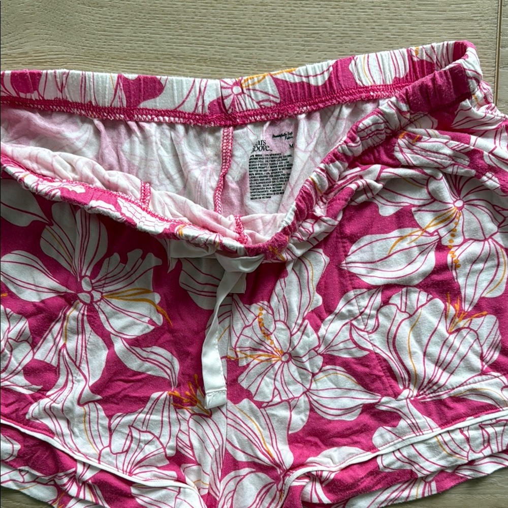 Stars Above Pink Floral Women's Pajama Set - Picture 3 of 3